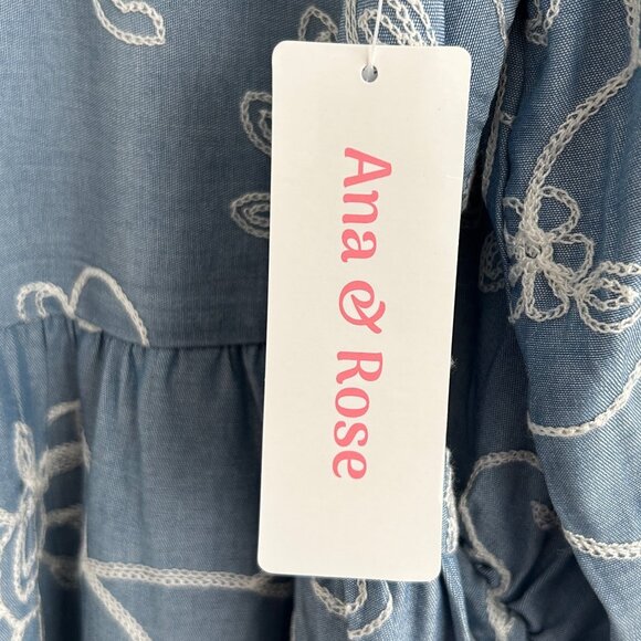 Ana & Rose Cherry Floral Embroidered Peplum Tunic Top NWT (2X) - Picture 12 of 14